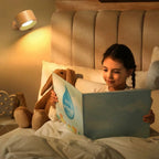 Rechargeable LED Wall Light Circular 360 Degree Rotating Fixture