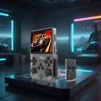 Retro Gaming Console System with Built-in Games