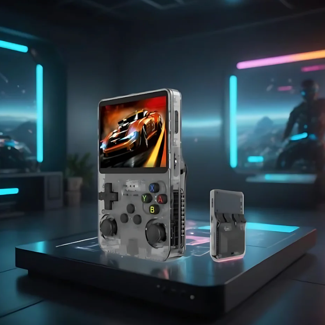 Retro Gaming Console System with Built-in Games
