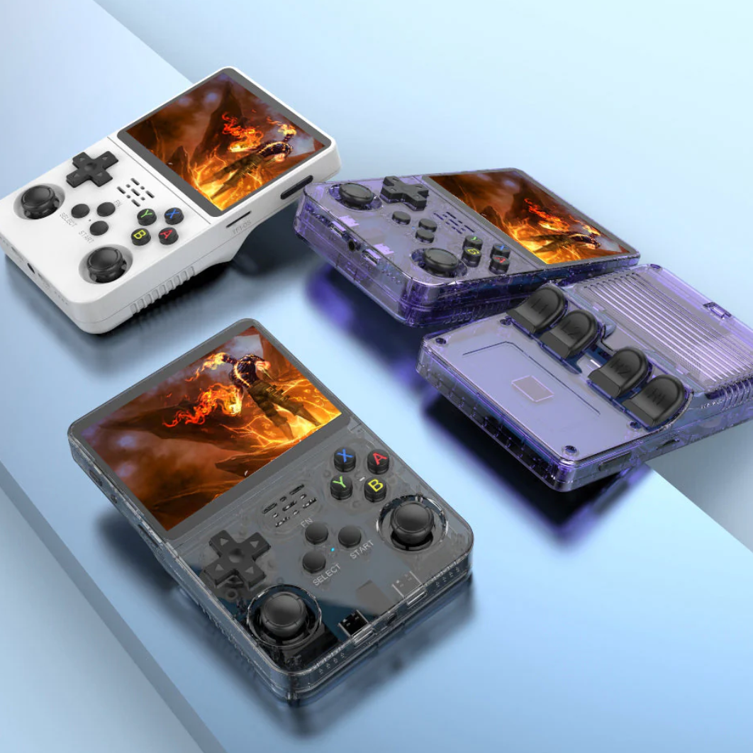 Retro Gaming Console System with Built-in Games
