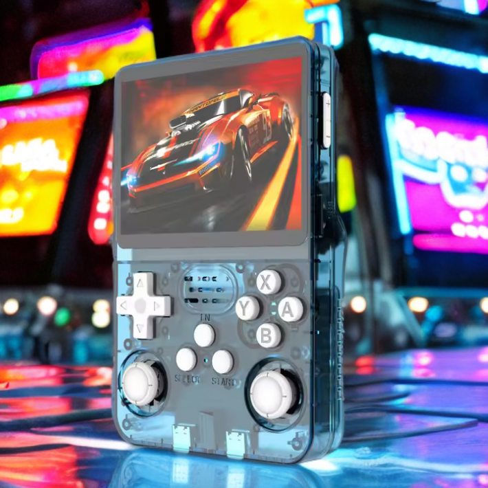 Retro Gaming Console System with Built-in Games