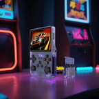 Retro Gaming Console System with Built-in Games