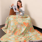 Cotton Throw Blanket Floral Pattern Sofa Cover Blanket