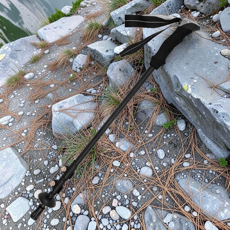 Adjustable Telescopic Trekking Poles 3 Section Carbon Fiber Lightweight