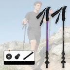 Adjustable Telescopic Trekking Poles 3 Section Carbon Fiber Lightweight