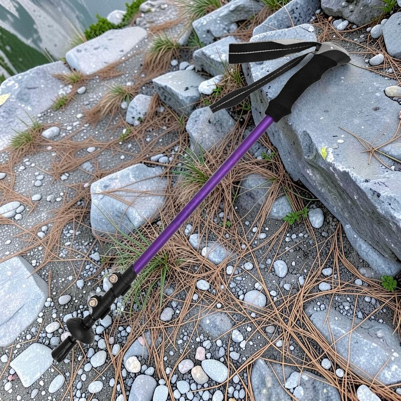 Adjustable Telescopic Trekking Poles 3 Section Carbon Fiber Lightweight
