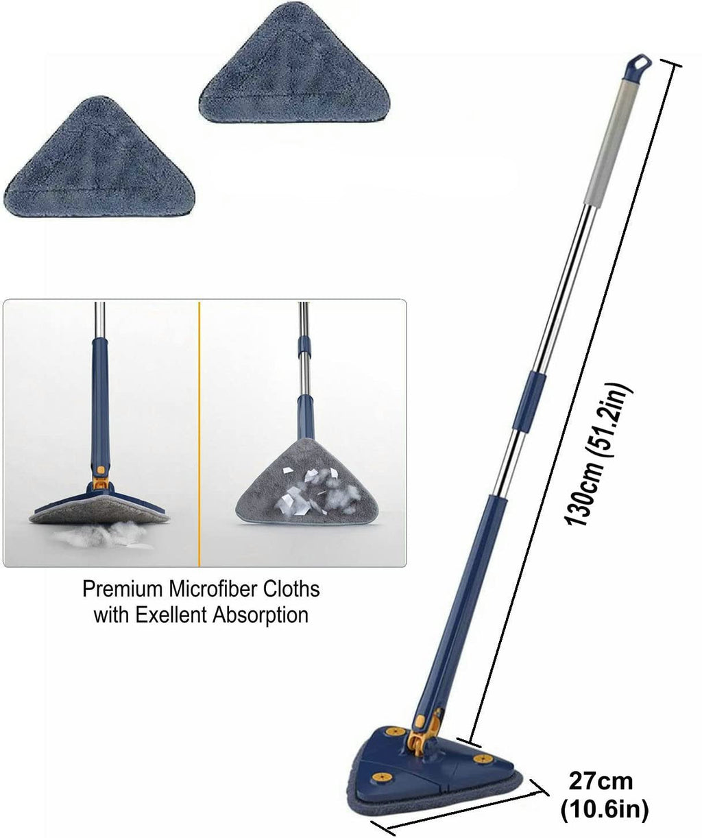 Triangle Floor Mop 360 Degree Rotating for Hardwood and Tile Cleaning