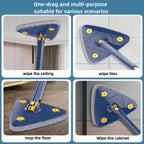 Triangle Floor Mop 360 Degree Rotating for Hardwood and Tile Cleaning