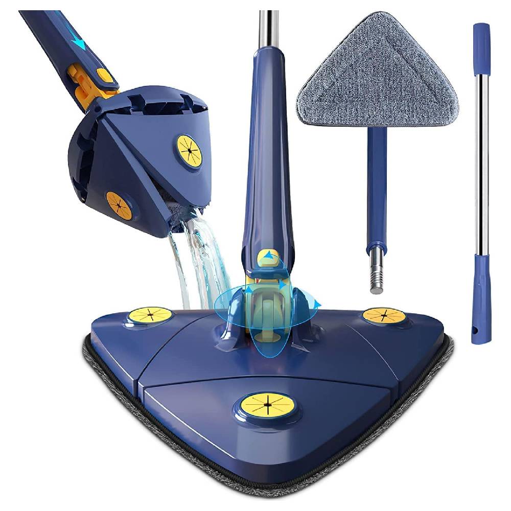 Triangle Floor Mop 360 Degree Rotating for Hardwood and Tile Cleaning