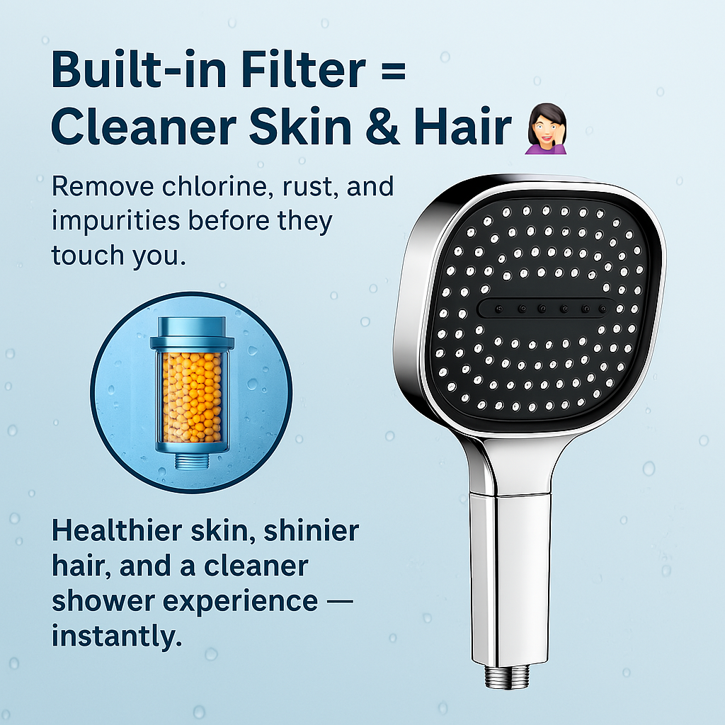 High Pressure Round Adjustable Spray Shower Head Bathroom Fixture