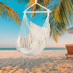 Hammock Rope Chair Swing Seat with Pillows for Patio and Camping