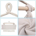 Hanging Rope Hammock Chair Swing Seat for Indoor Outdoor Use