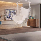 Hanging Rope Hammock Chair Swing Seat for Indoor Outdoor Use