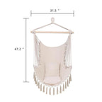 Hanging Rope Hammock Chair Swing Seat for Indoor Outdoor Use