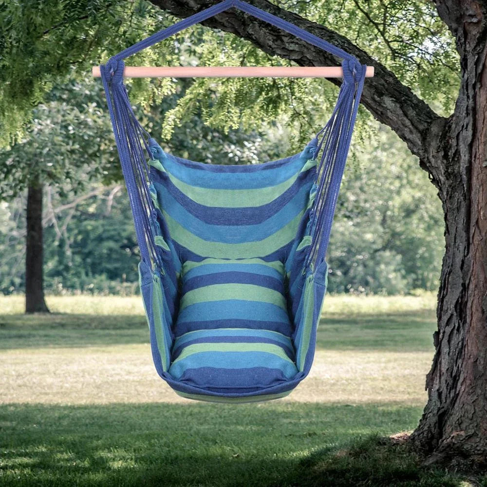 Hanging Rope Hammock Chair Swing Seat Portable Indoor Outdoor