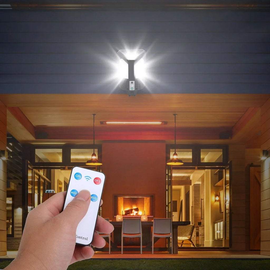 Solar Motion Sensor Outdoor Flush Mount Wall Light