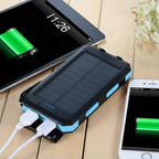 Solar Portable Power Bank Waterproof Phone Charger for Camping