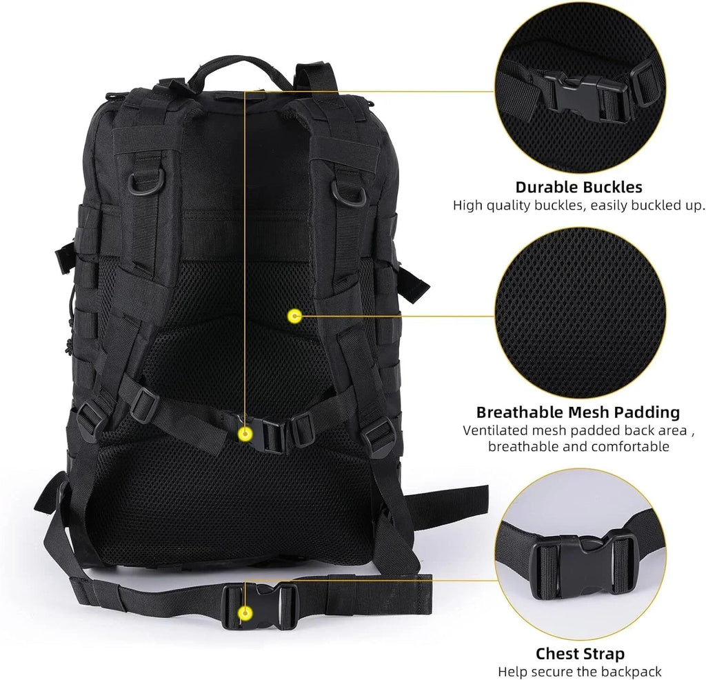 45 Liter Tactical Military MOLLE Backpack Assault Bugout Bag
