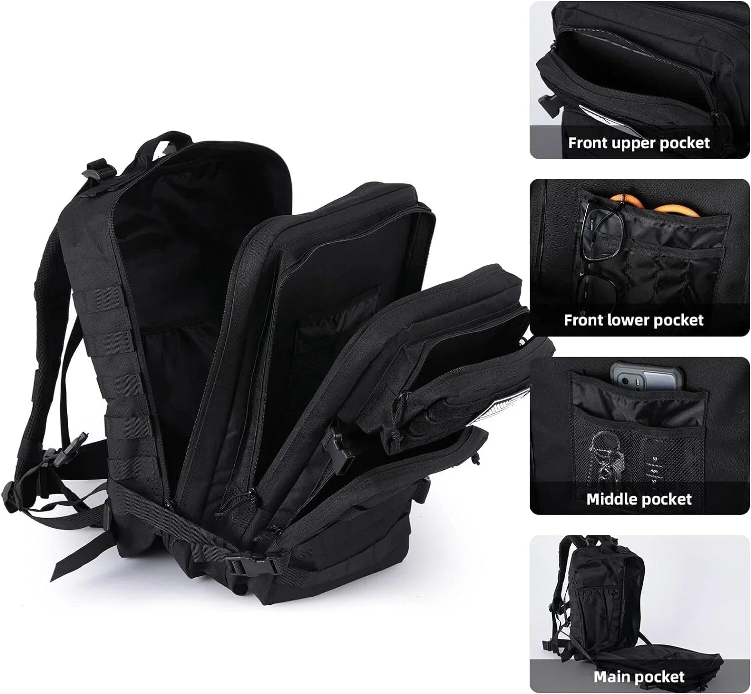 45 Liter Tactical Military MOLLE Backpack Assault Bugout Bag