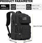 45 Liter Tactical Military MOLLE Backpack Assault Bugout Bag