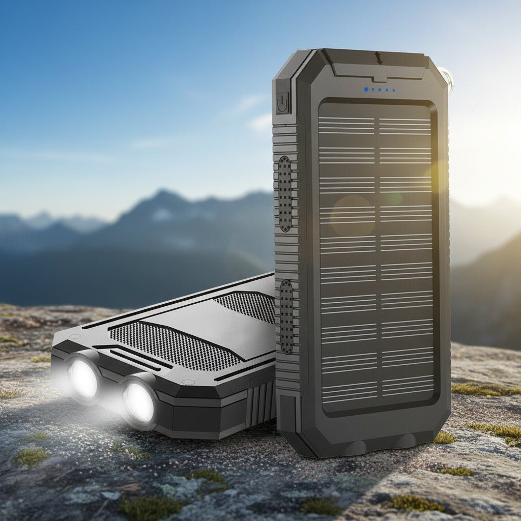 Solar Portable Power Bank Waterproof Phone Charger for Camping