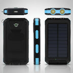 Solar Portable Power Bank Waterproof Phone Charger for Camping