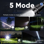 LED Flashlight USB Rechargeable High Lumen Handheld Torch