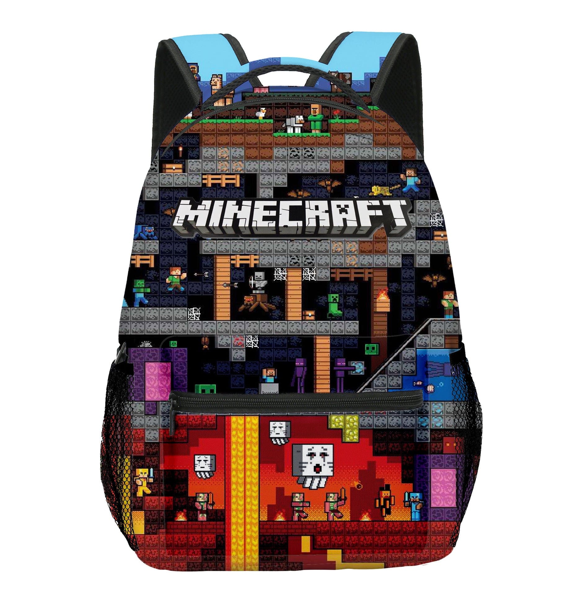 Video Game Backpack Rucksack Square Minecraft Style