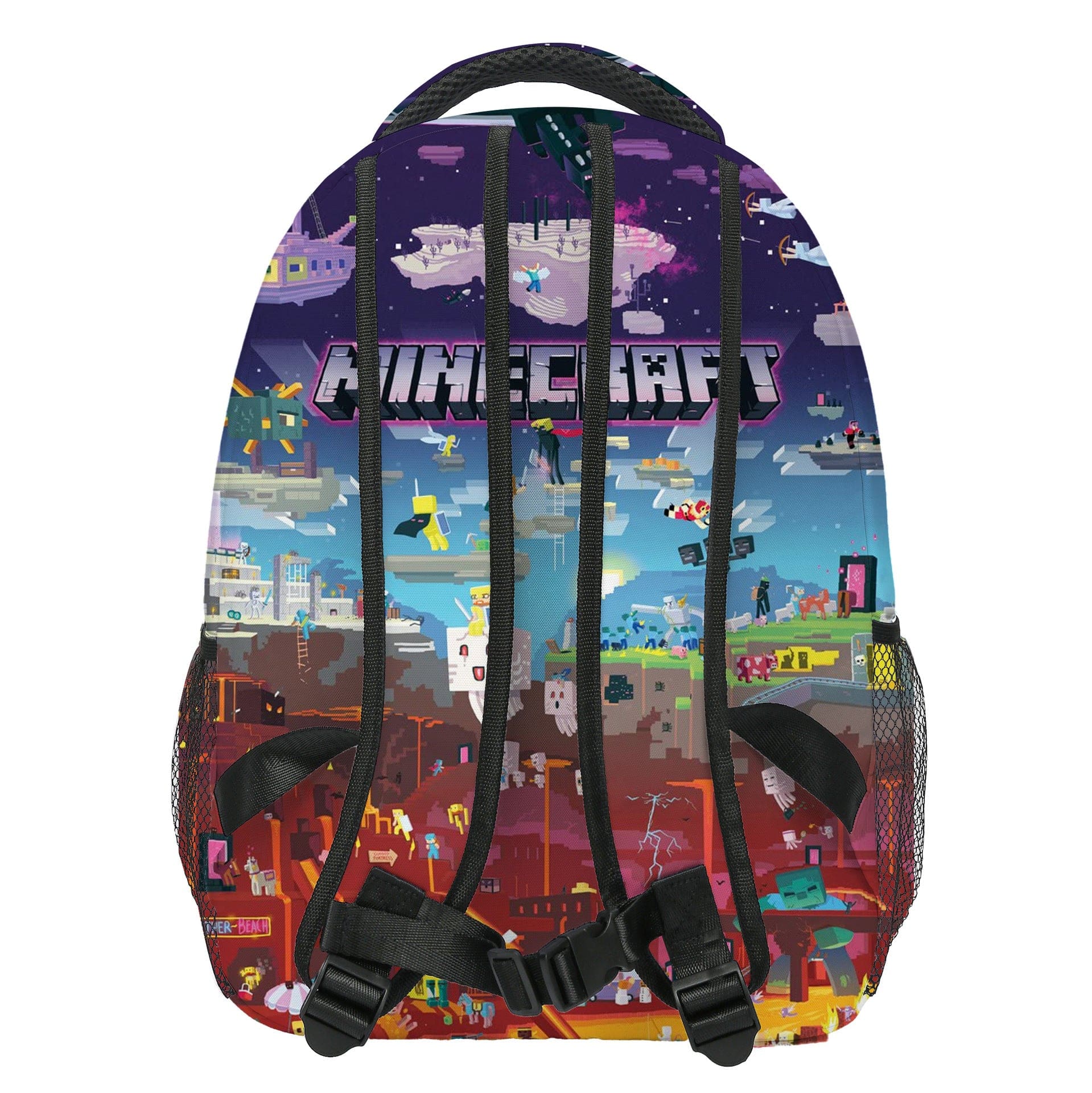 Video Game Backpack Rucksack Square Minecraft Style