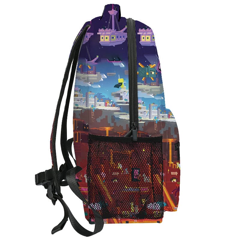 Video Game Backpack Rucksack Square Minecraft Style
