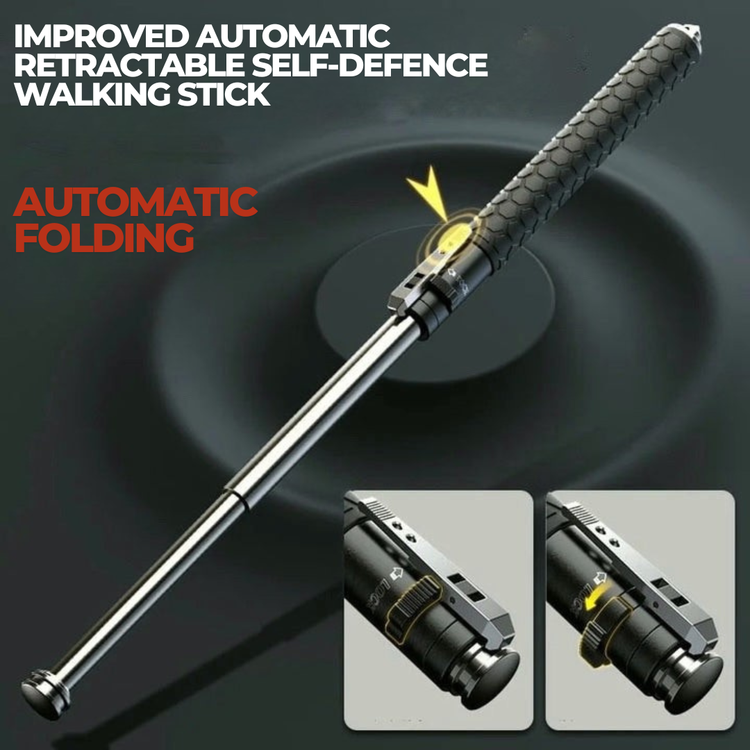 Adjustable Self-Defense Stick with Safety Lock Mechanism