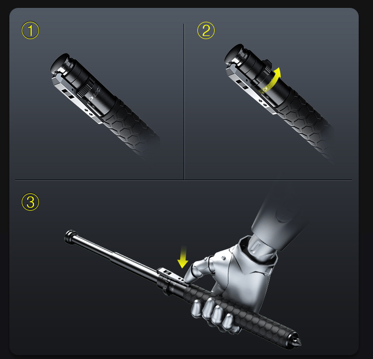 Adjustable Self Defense Stick Baton