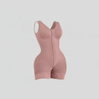 Women Full Body Shaper Tummy Control Butt Lifter Zipper Crotch Shapewear