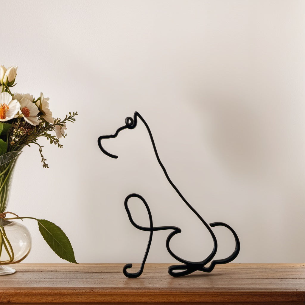 Abstract Dog Sculpture Figurine