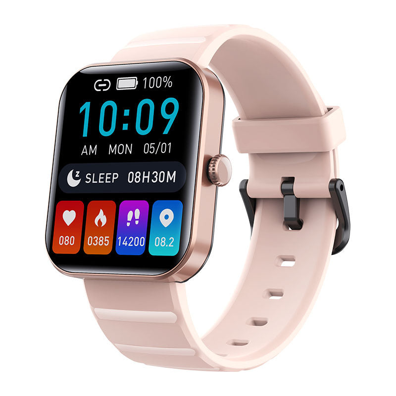 Heart Rate & Blood Pressure Monitor Square Smartwatch Fitness Tracker Watch