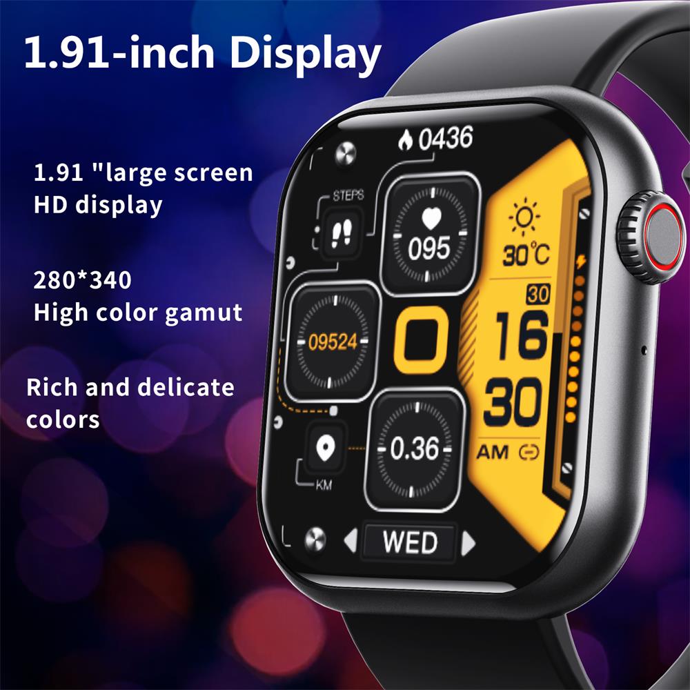 Heart Rate & Blood Pressure Monitor Square Smartwatch Fitness Tracker Watch
