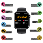 Heart Rate & Blood Pressure Monitor Square Smartwatch Fitness Tracker Watch