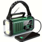 Solar Emergency Radio Power Bank with LED Flashlight