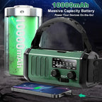 Solar Powered Emergency Radio Flashlight Portable Survival Gear