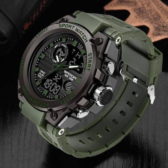 Analog Circular Military Style Sport Wristwatch