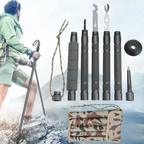 Survival Hiking Pole Walking Stick Adjustable Outdoor Trekking Staff