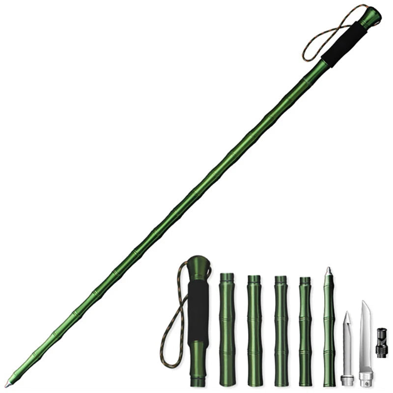 Tactical Survival Walking Stick Cane Outdoor Hiking Staff