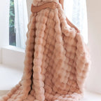 Wool Plush Blanket Throw Rectangular Soft Warm Bedding