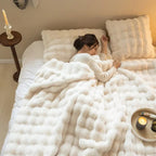 Wool Plush Blanket Throw Rectangular Soft Warm Bedding