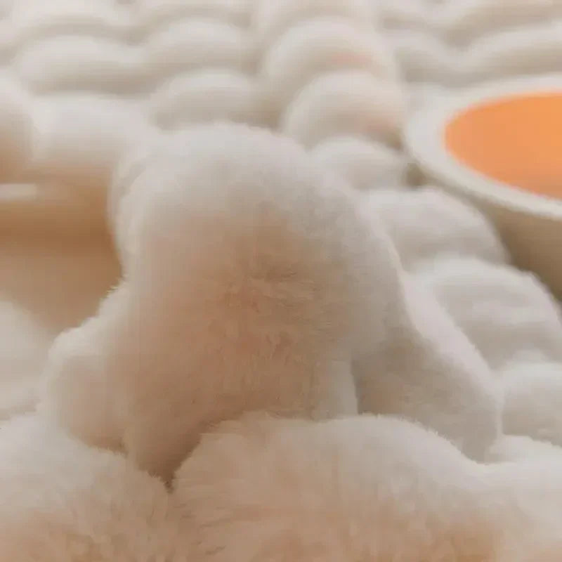 Wool Plush Blanket Throw Rectangular Soft Warm Bedding