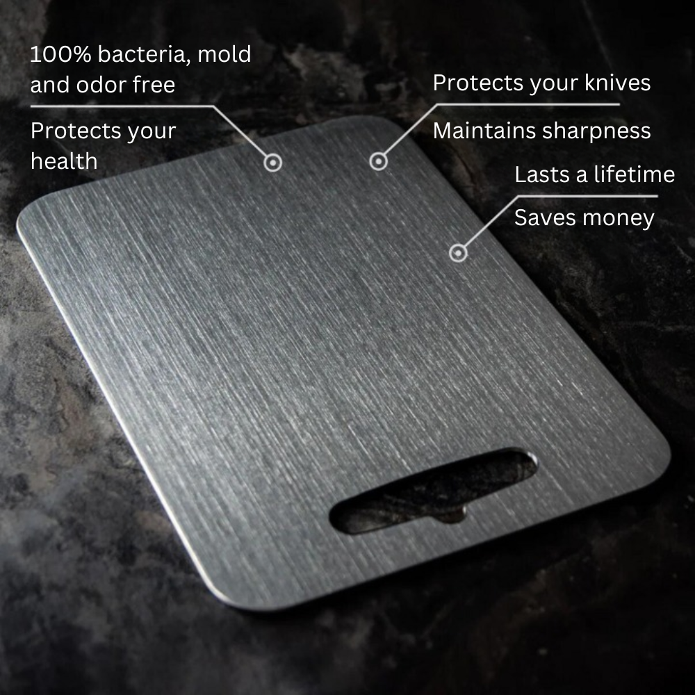 Square Titanium Cutting Board Kitchen Prep Surface