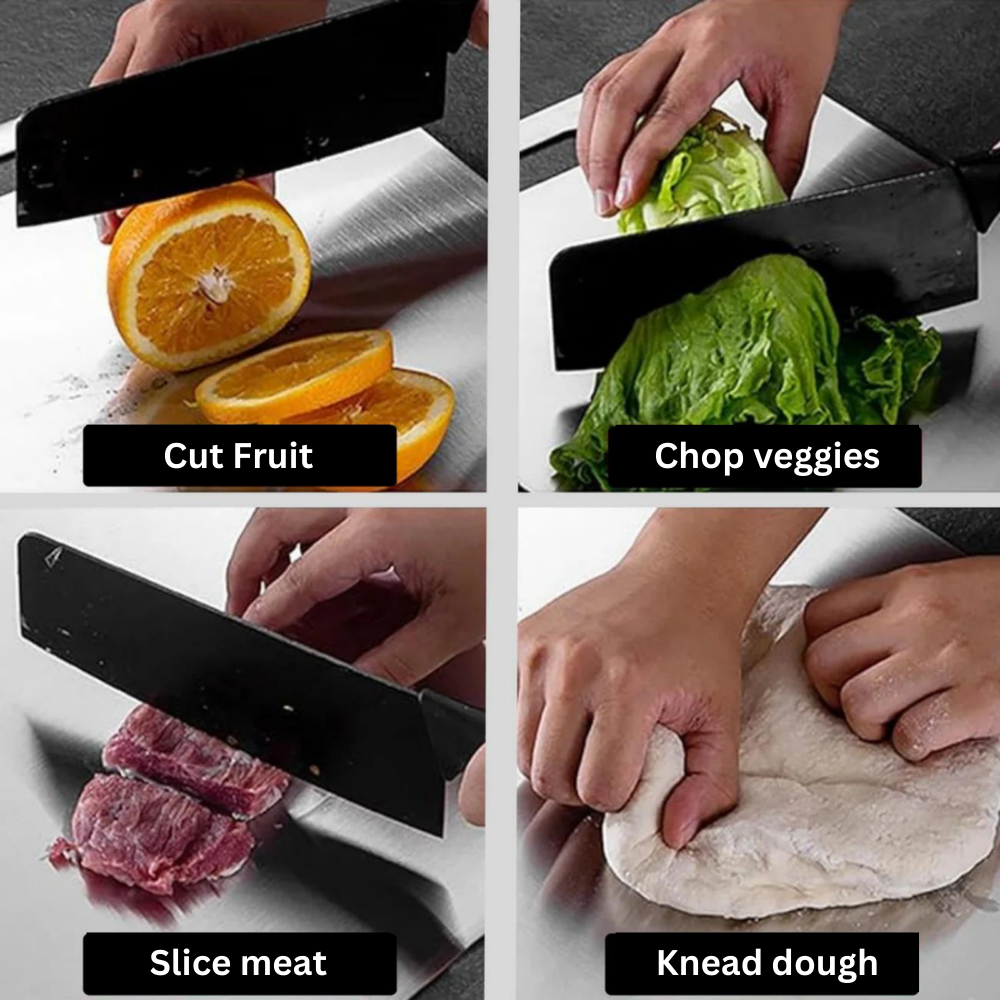 Square Titanium Cutting Board Kitchen Prep Surface