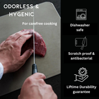 Square Titanium Cutting Board Kitchen Prep Surface