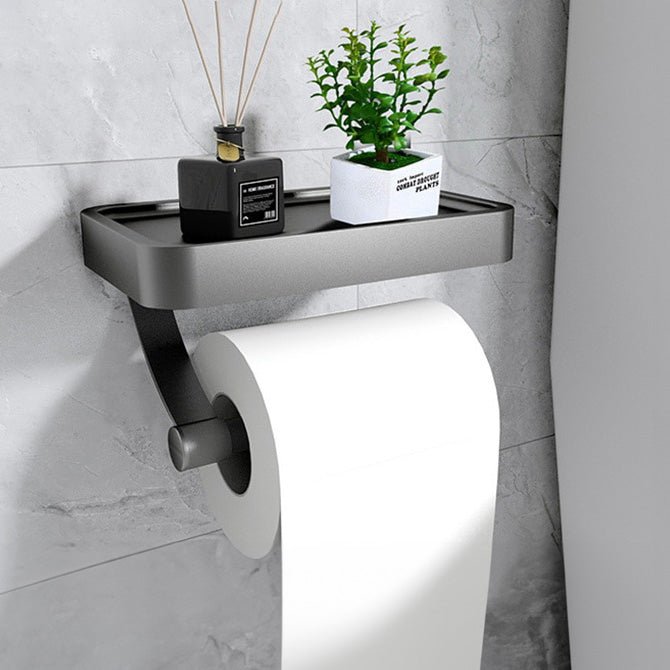 Toilet Paper Holder with Shelf Wall Mounted Bathroom Accessory