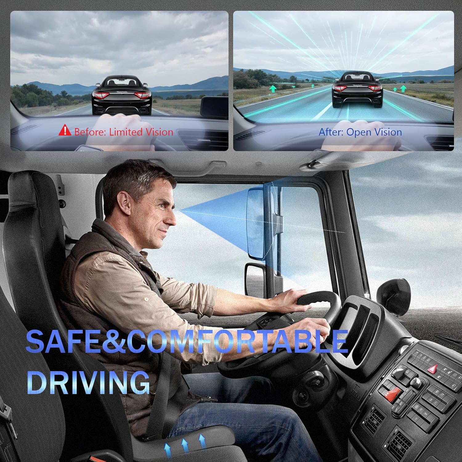 Truck Seat Cushion Memory Foam Lumbar Support Pad
